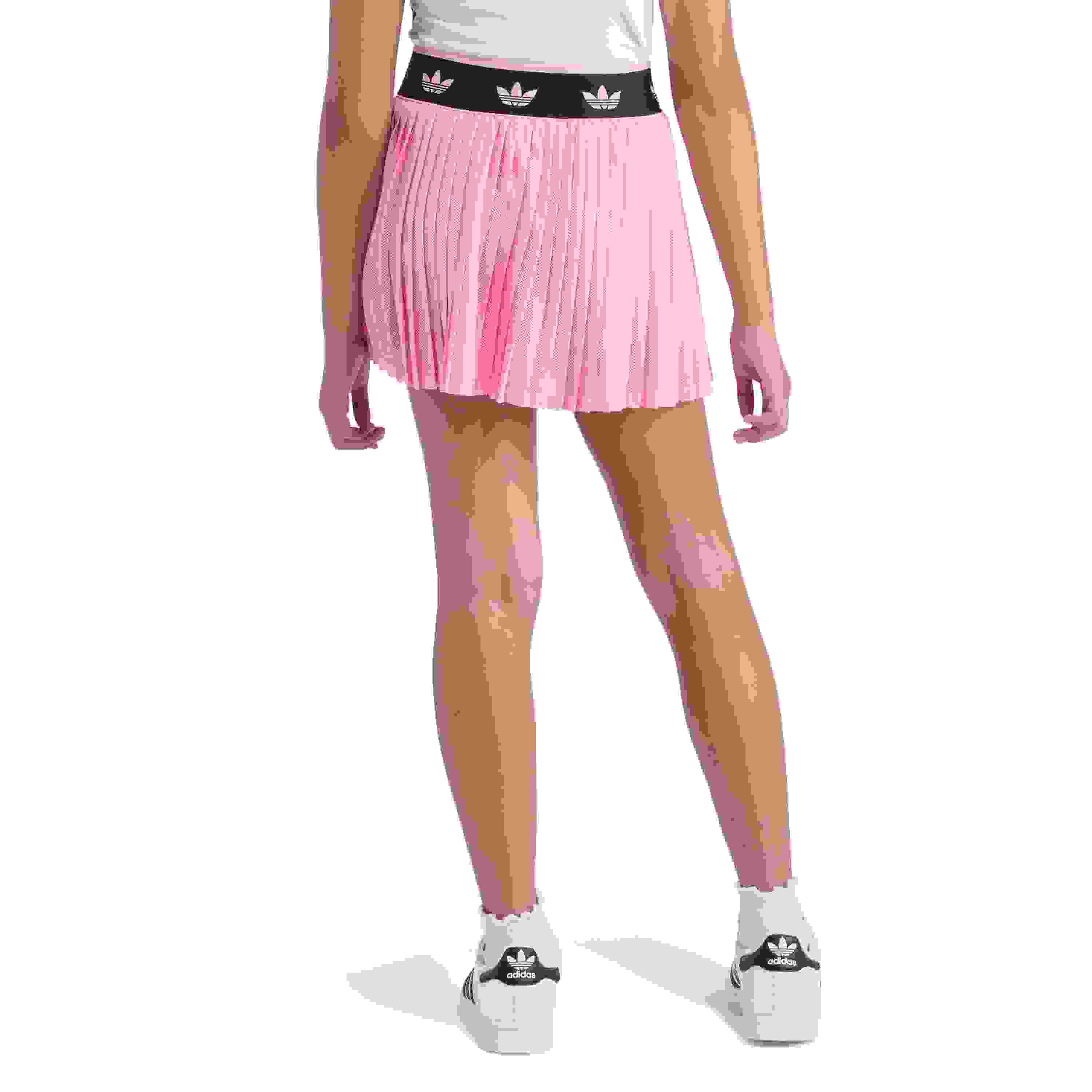 adidas Pleated Waistband Mesh Big Girls' Pink Skort